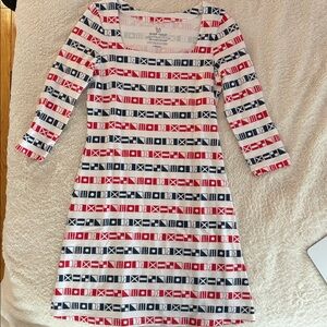 MAHI GOLD Red, White, and Blue 3/4 sleeve dress